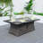 Arayeli Rectangle Aluminum Liquid Propane Smokeless Fire Pit Table-1105408789