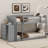 Twin Over Twin Bunk Bed With Drawers And Shelves-1395446685