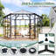 Serre hexagonale 12 x 10 x 8 pi avec raccords à branchement rapide Haver AMERLIFE de Grower de Grower's