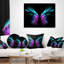 Coussin lombaire à ailes papillon floral