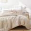  Ensemble d'édredon léger blanc très grand, 3 pièces, ensemble de literie capitonné vertical Boho Farmhouse pour toutes les saisons, pour chambre à coucher et chambre d'amis-116923611-116923614