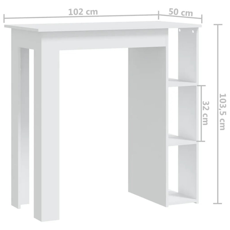 Isaiu Dining Table, White