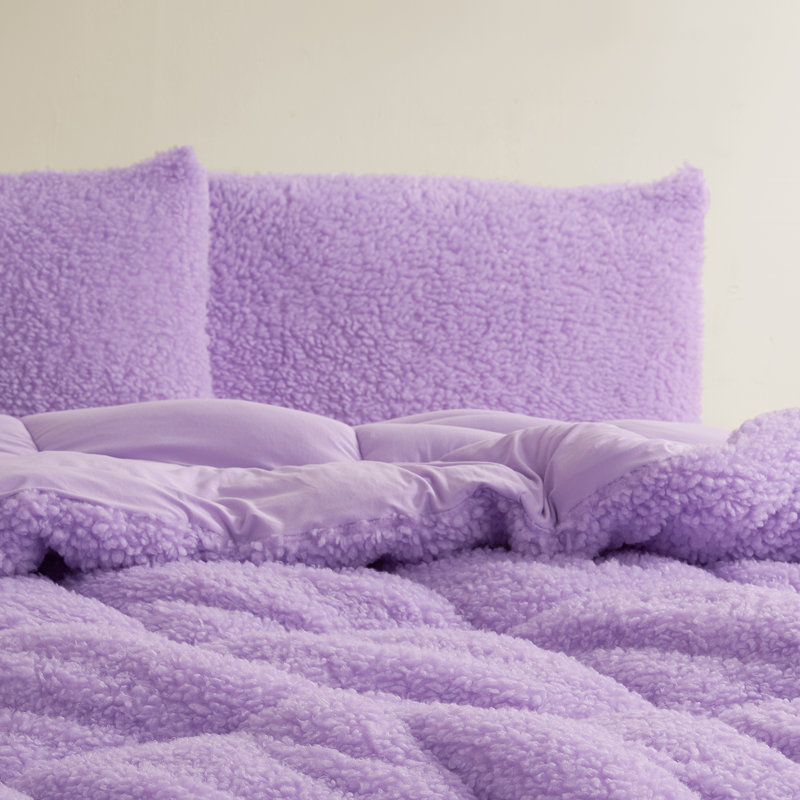 Coma Inducer Cotton Candy Sherpa Sham, Standard/Queen, Grape Purple