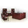Nahlen Reception Desk with Double Pedestal File Cabinet