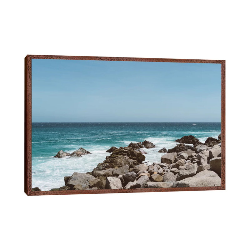 Cabo Boat III by Bethany Young - Print on Canvas, Classic Brown Wood Framed, 101.6cm H x 152.4cm W x 3.81cm D