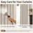 100% Blackout Faux Linen Pinch Pleated Curtain Panels Thermal Insulated Drapes with 20 Hooks for Bedroom & Living Room, Set of 2-1952807648-1952807650