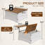 Table basse à plateau relevable Farmhouse, table centrale carrée en bois avec station de charge-2093088893