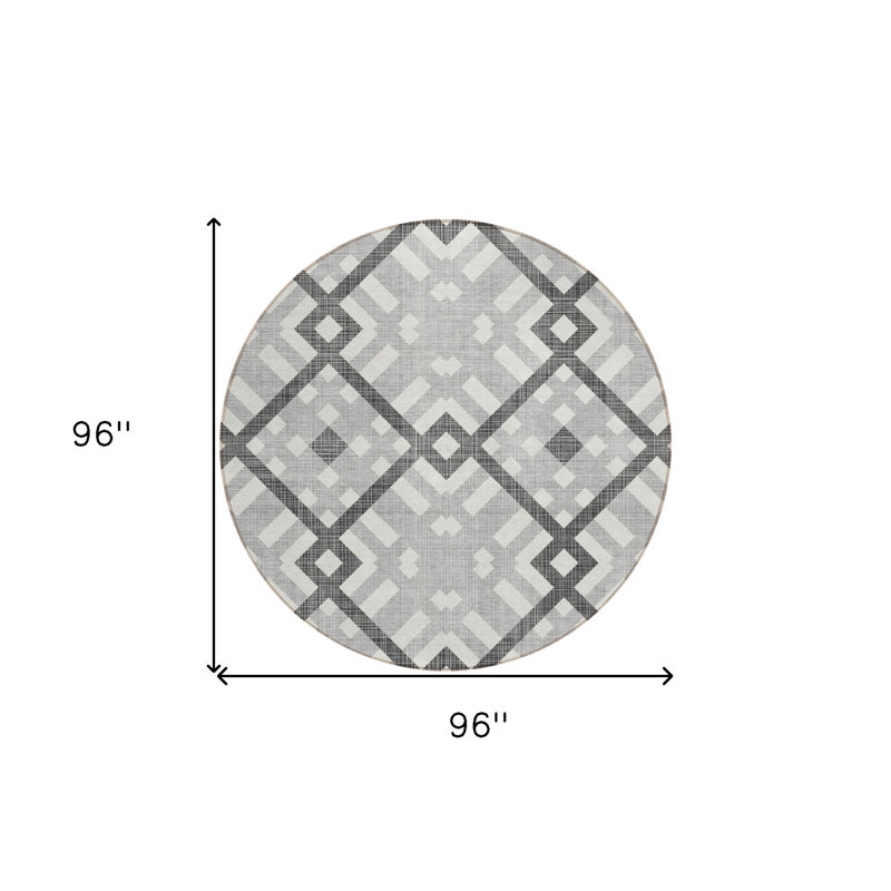 Tapis rond ivoire 8 po