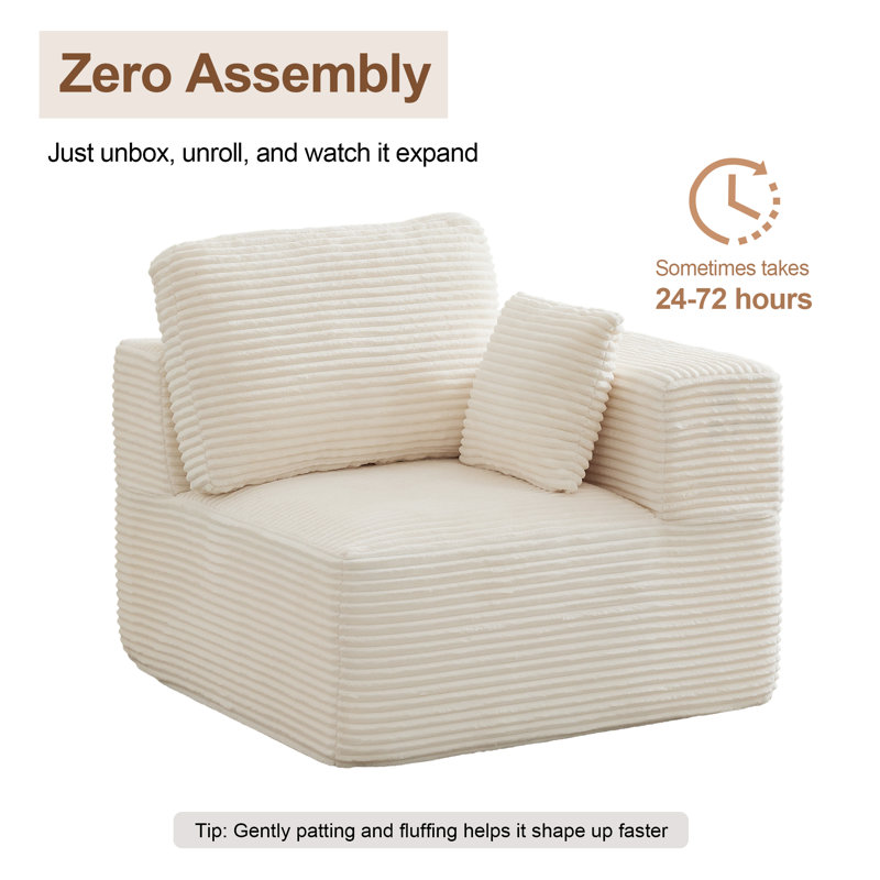Fauteuil d'appoint Acuna, Blanc crémeux