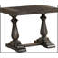 Table d'appoint en bois de style transitionnel, couleur gris tourterelle, idéale pour le salon. Construction en bois massif et design élégant.