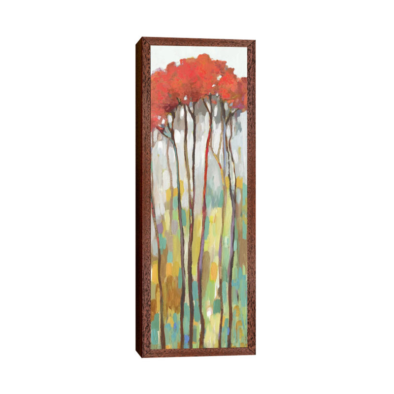 Standing Tall I by Allison Pearce - Panoramic Painting on Canvas, 30.48 cm H x 91.44 cm W, Classic Brown Wood Framed Canvas