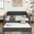 Twin Size Upholstered Daybed with Trundle and USB Charging Design-1676385014
