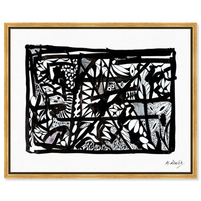 49870 Manuel Roman - Catch Canvas Abstract Print by Oliver Gal, Black Frame, 20 x 16