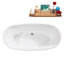 Baignoire autoportante 63 "avec drain interne Streamline-101697919