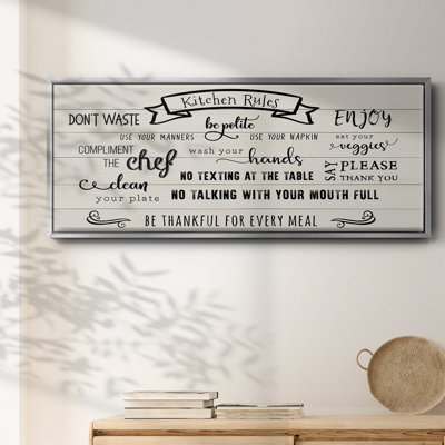 Rules of the Kitchen- Framed Canvas