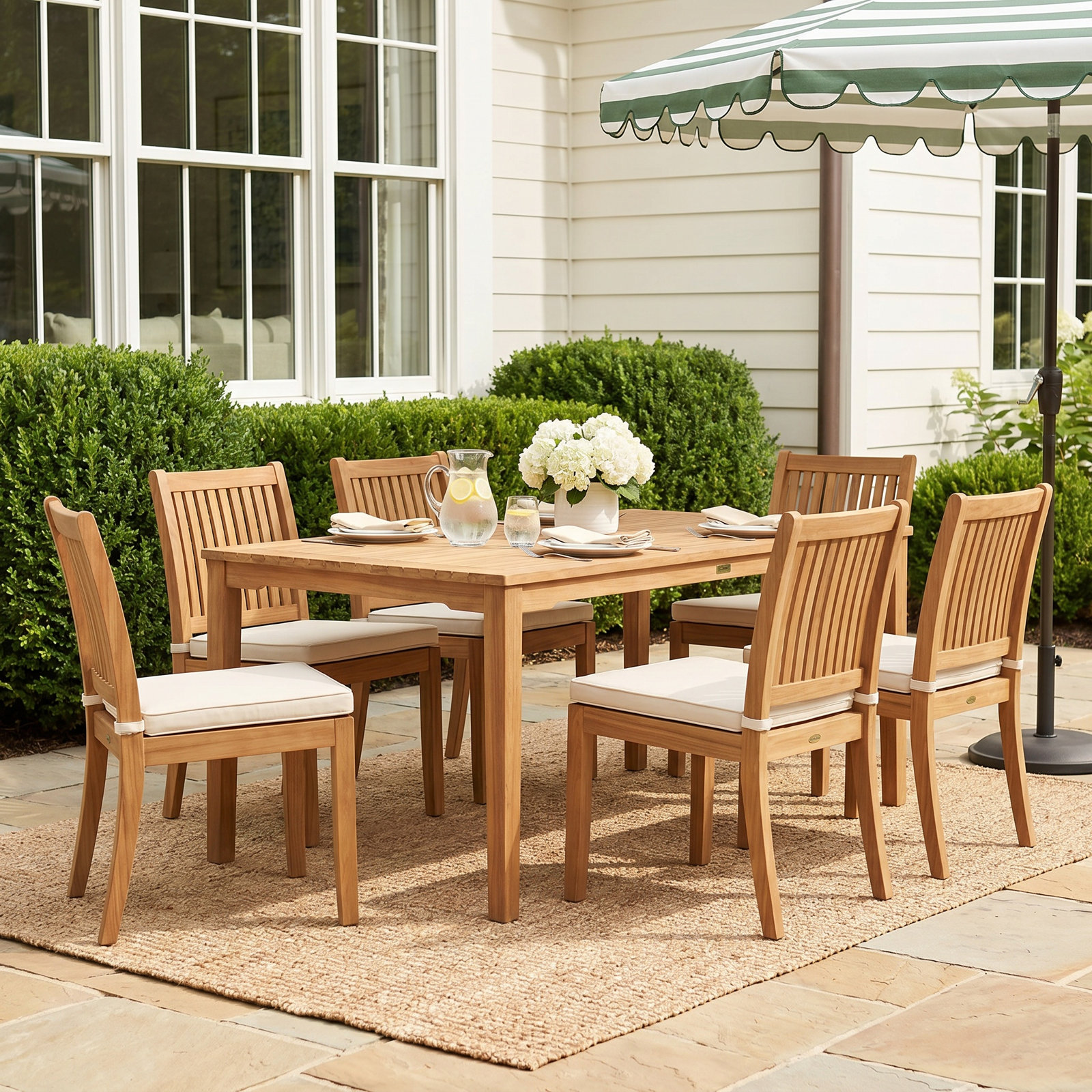 Kinsler 64" Eucalyptus Patio Dining Table