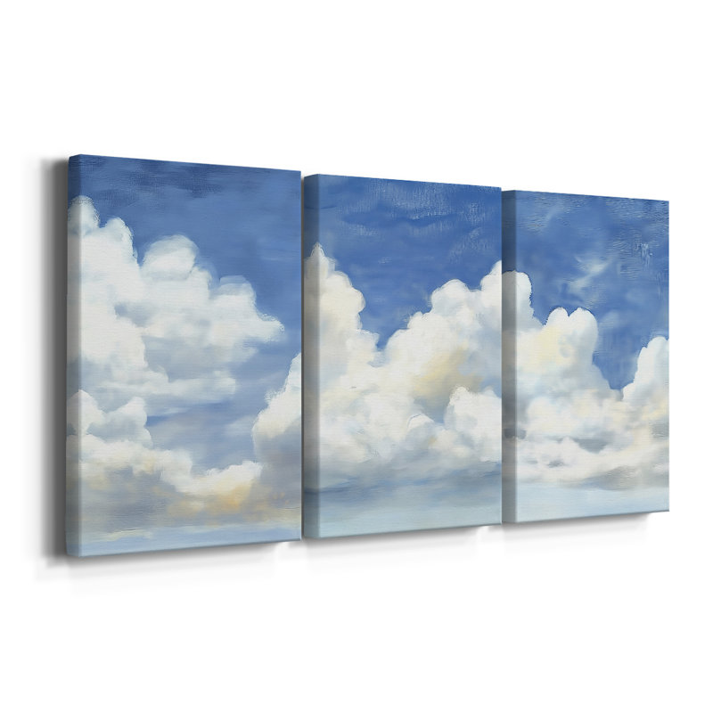 Série LANDSCAPES LVI - Toile tendue avec châssis sur mesure - 3 pièces, H 12 po x l 24 po