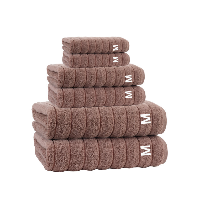  Vague 6 pcs Towel Set, M, Beige