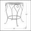 Charmante table d'appoint ronde en fer 26X26x30