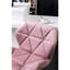 Pivotant en velours mauve de 2 - hauteur réglable, siège à losanges, dossier confortable, tabourets à disques, 2, dossier moyen confortable et base-494939239