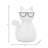 Adalmiina Modern Stoneware and Porcelain Cat Figurine with Glasses-1446845638