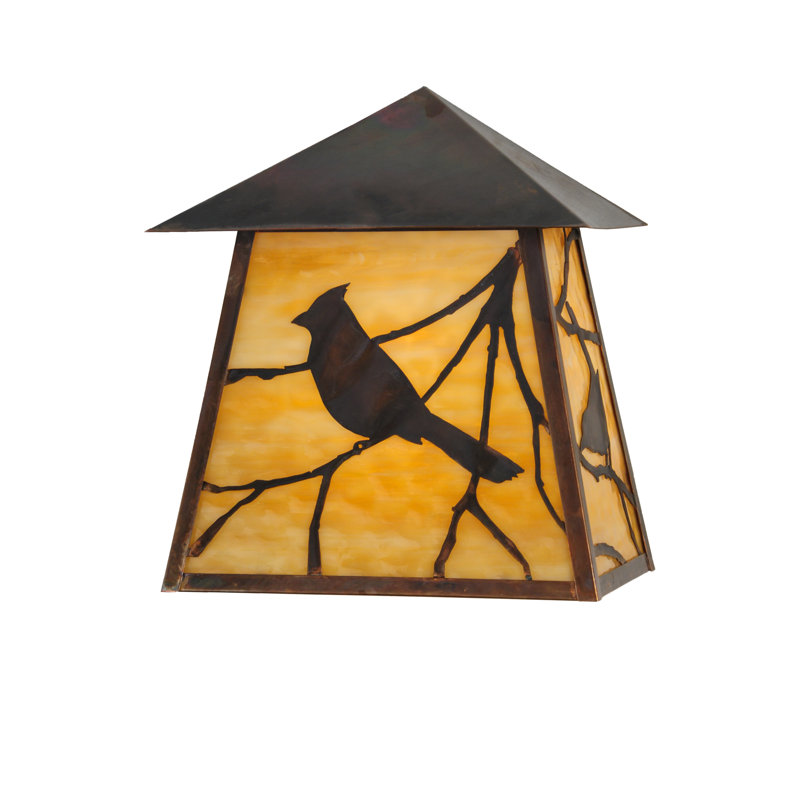 Stillwater Song Bird Outdoor Wall Lantern, 13" H x 12" W x 7.5" D