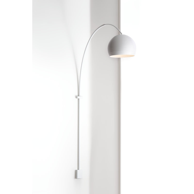 Tyrone LED Armed Sconce, White lacquer