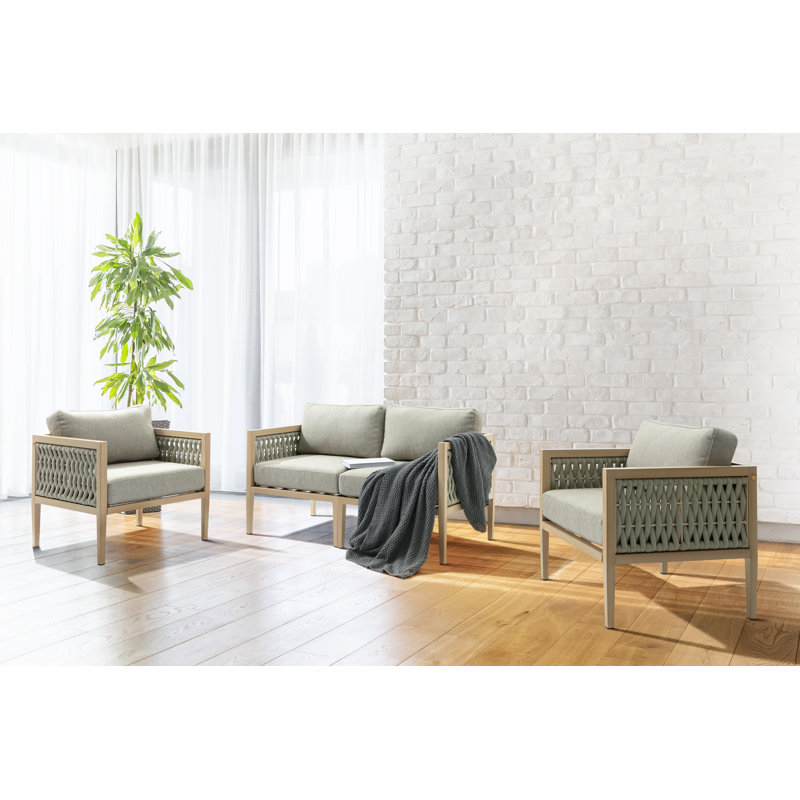 Causeuse modulaire intérieure et extérieure Suzuyo et 2 fauteuils X