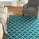 Tapis bleu poils longs Hershman