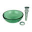 Lavabo de salle de bain à bateau circulaire en verre trempé