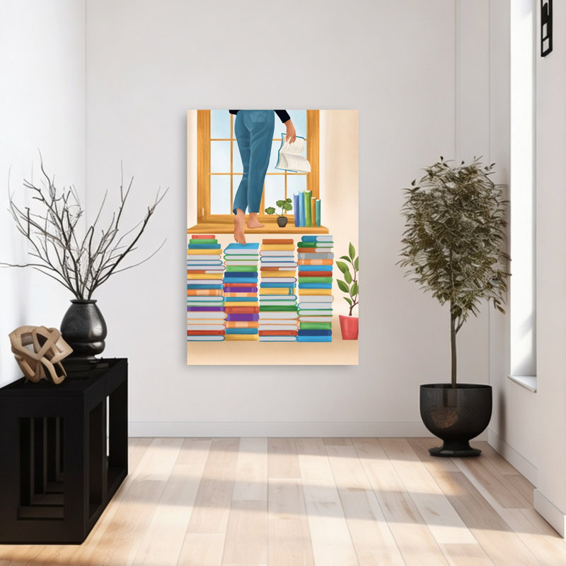 Affiche murale contemporaine « Reading To Rise », H 48 po x l 32 po