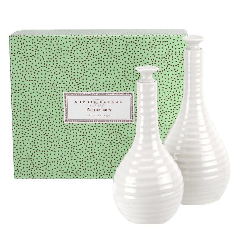 Portmeirion Sophie Conran huile blanche et vinaigre 12 oz / 9 oz