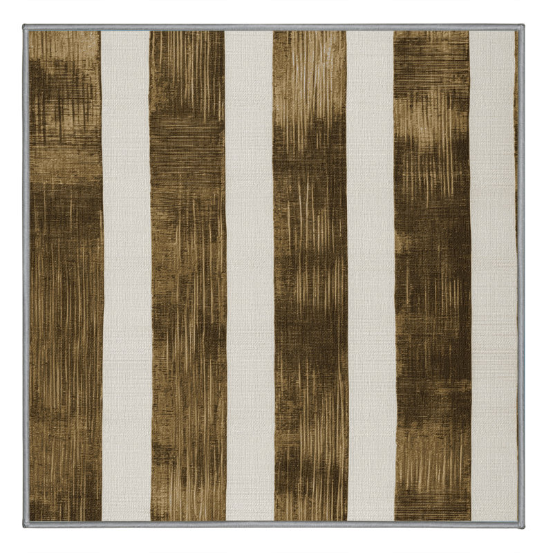 Machine Washable Botanical Area Rug, Square 8'