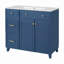 Meuble-lavabo 36 po avec lavabo en céramique, tiroirs à double couche, portes à fermeture douce, armoire de rangement pour petite et moyenne salle de bain-115392421