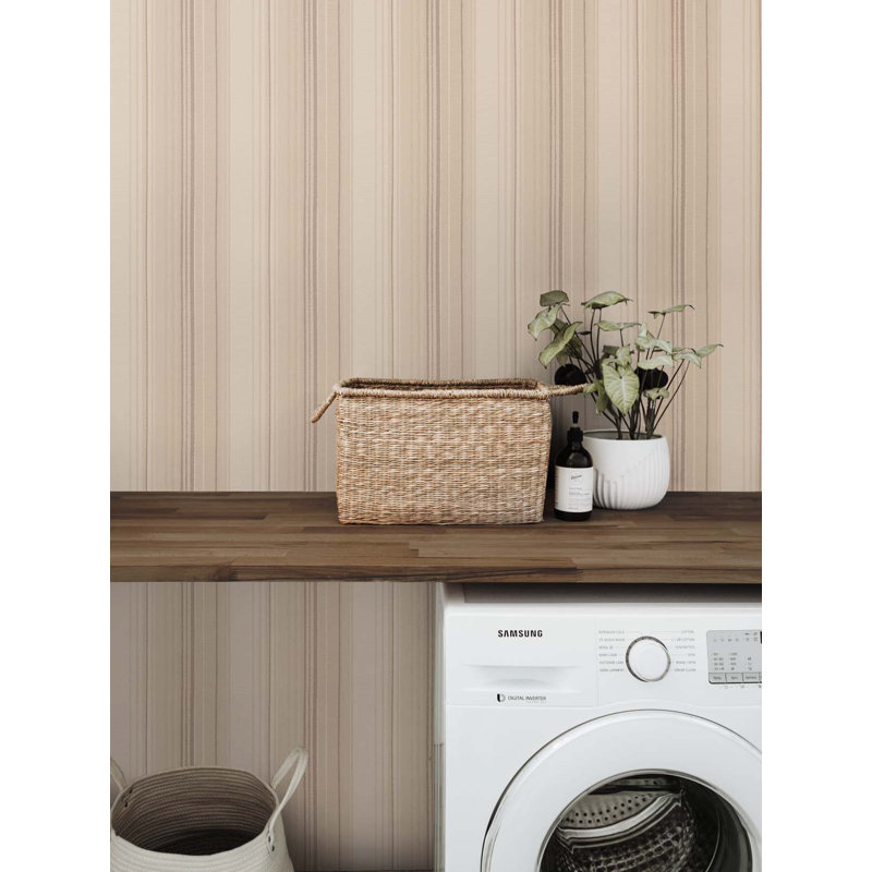 Richardson Striped Roll, Cream/Mauve