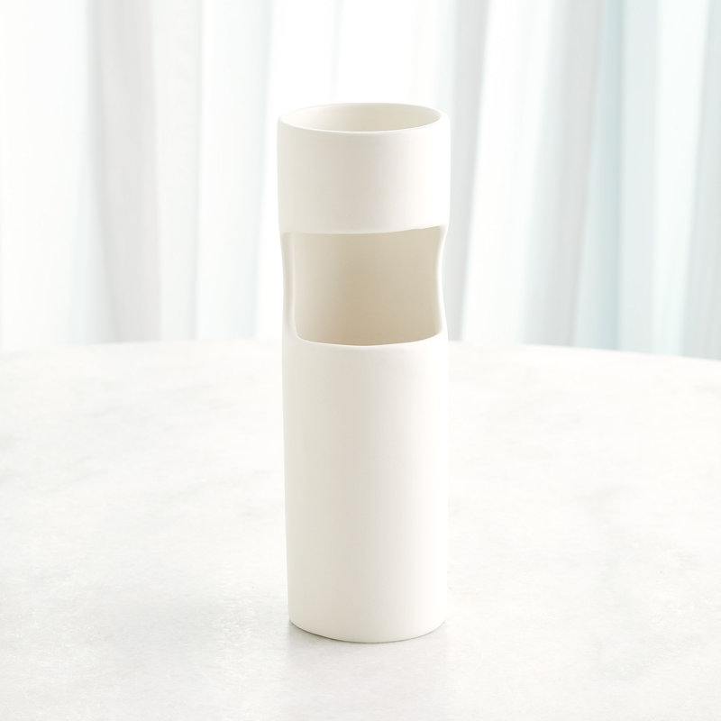 Earthenware Table Vase, Overall Height- 12.75"