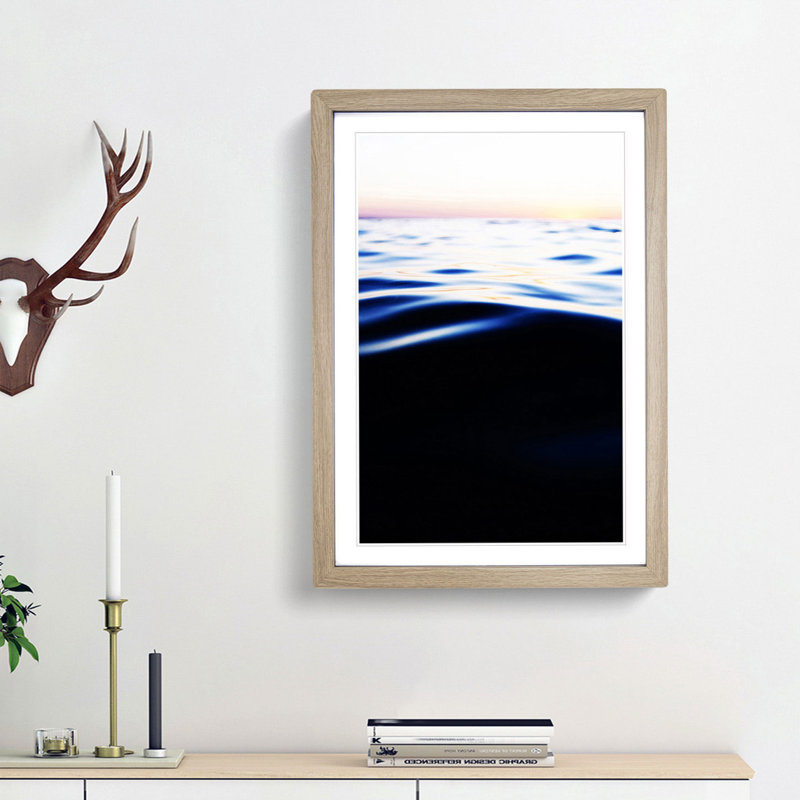 Ocean Be Cool in Abstract - Picture Frame Photograph Print, 36cm H x 27cm W x 2cm D, Oak Framed