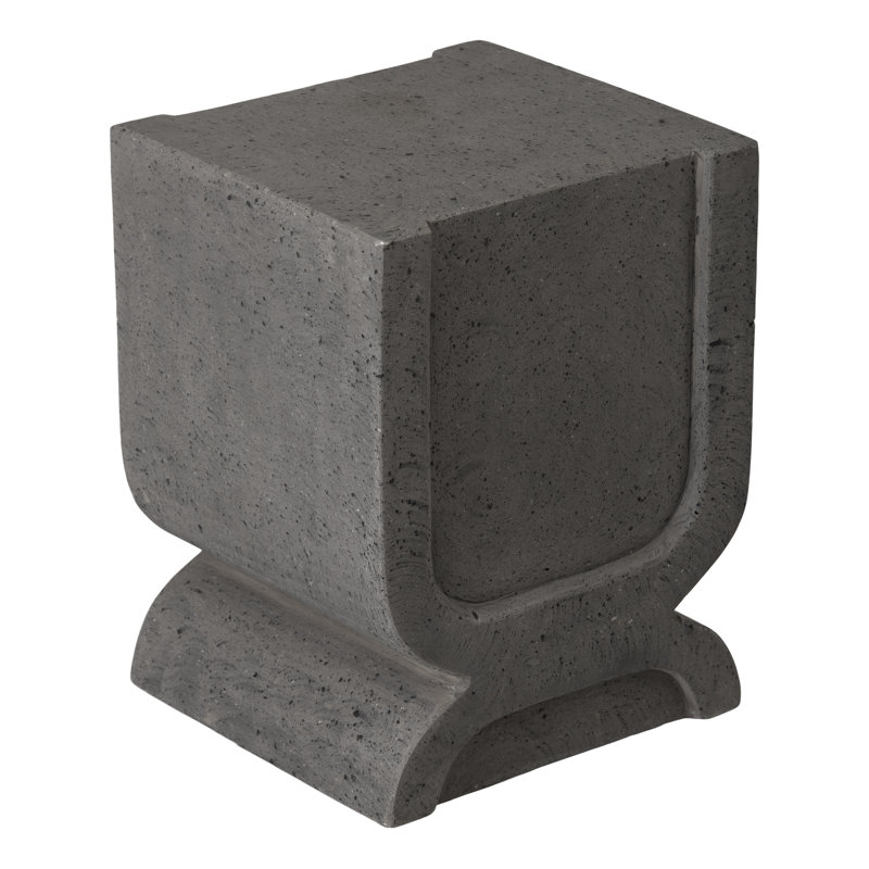 Cristalle Ceramic Accent Stool, Gray