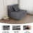 Folding Sofa Bed - Convertible Sleeper Chair With Pillow, Fold Out Couch, Memory Foam Floor Mattress, Futon Couch, Lazy Sofa For Living Room/Dorm/Guest Room/Home Office, Gray-940689156