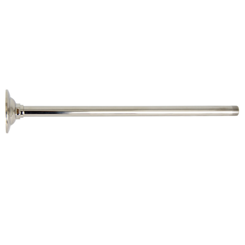 Bras de douche de plafond avec bride, Nickel poli