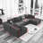 106" Cloud Sectional Couch L-Shape With Right Facing Chaise-2064560465-2064560464