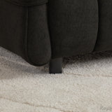 80''chenille fabric sofa with pillow