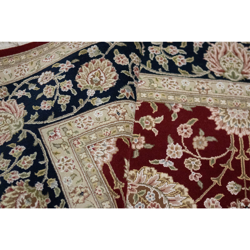 Handmade Silk and Wool Area Rug