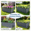Grand lit de jardin surélevé 6 x 3 x 2 pi, jardinière rectangulaire en métal galvanisé gris d'une capacité de 269 gallons et motif à racines profondes, idéal pour cultiver des légumes, des fleurs et des herbes