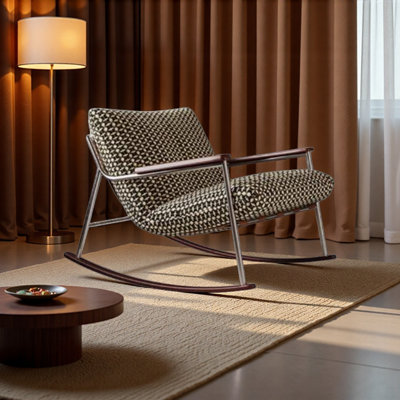 Modern Light Luxury Single Rocking Chair.
