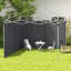 Paroi latérale en tissu gris Outsunny