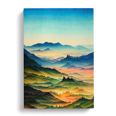 Mountain Landscape Painting No.4 - Wrapped Canvas