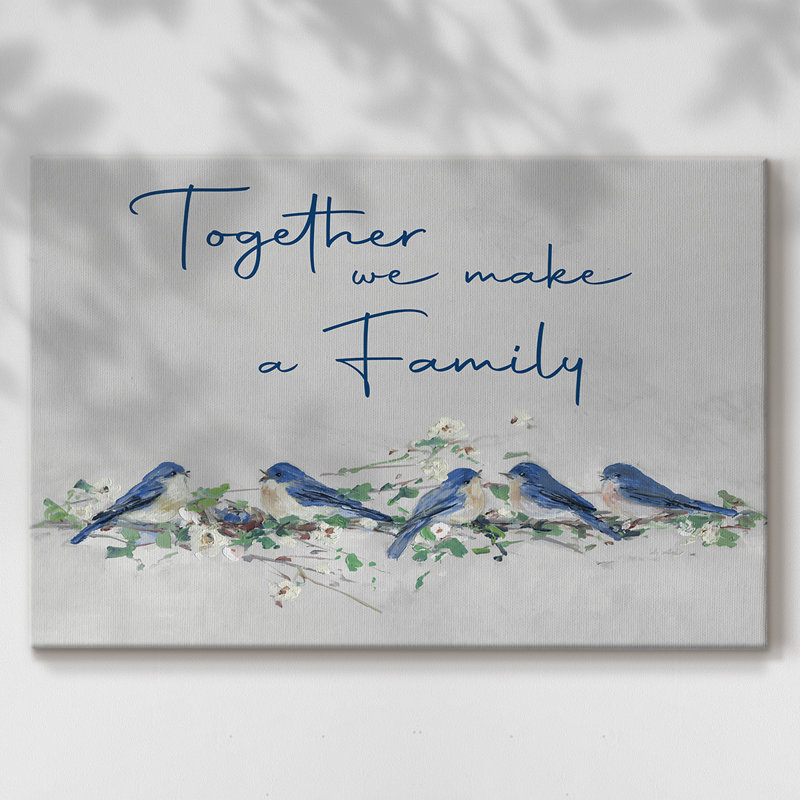 Famille Bluebird - Cavas enveloppés de galerie, 12 x 18