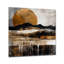 «Exploration de la lune dorée évolutive IV», art mural moderne en acrylique pour la cuisine-384264679