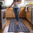 Camyla Farmhouse Braided Jute Blue Area Rug-1839622507